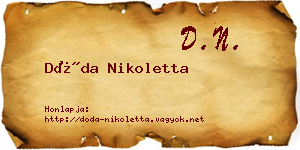 Dóda Nikoletta névjegykártya
